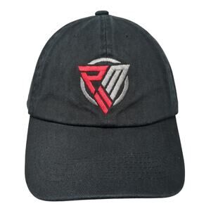 Pacific Headwear Slideback Hat Black One Size Embroidered Logo 6 Panel